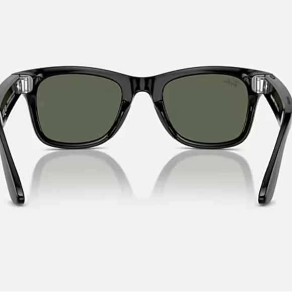 NIB Ray Ban Meta Wayfarer in Shiny black/ Green - Picture 4 of 7